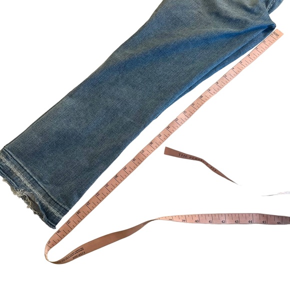 J. CREW Billie Demi Boot Crop Raw Hem Exposed Button Fly Medium Wash Jean - Picture 10 of 10